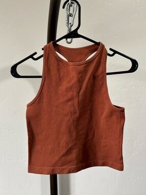Free People Intimately high neck dark orange crop tank size M/L
